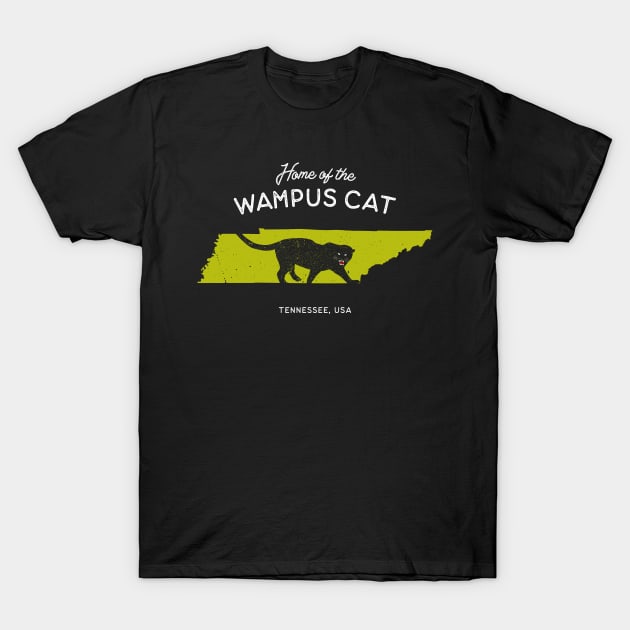 Home of the Wampus Cat - Tennessee, USA Cryptid T-Shirt by Strangeology